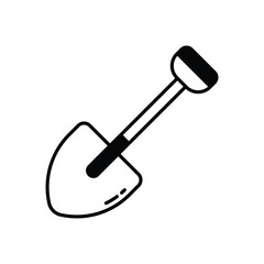 Shovel vector icon stock illustration