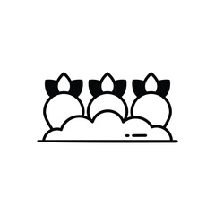 Vegetable Patch vector icon stock illustration