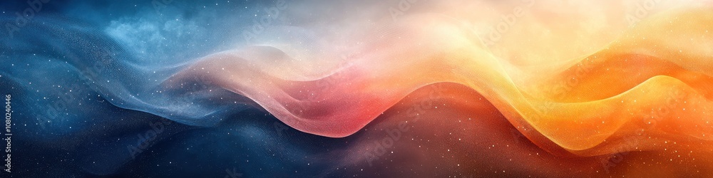 Poster abstract waves of color blending seamlessly in a serene gradient.