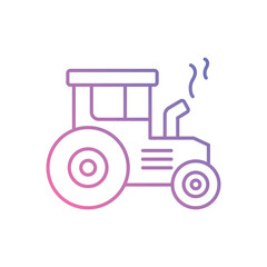 Tractor vector icon stock illustration