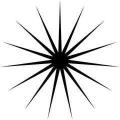 Abstract black and white star icon