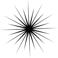 Obraz premium Abstract black and white star icon