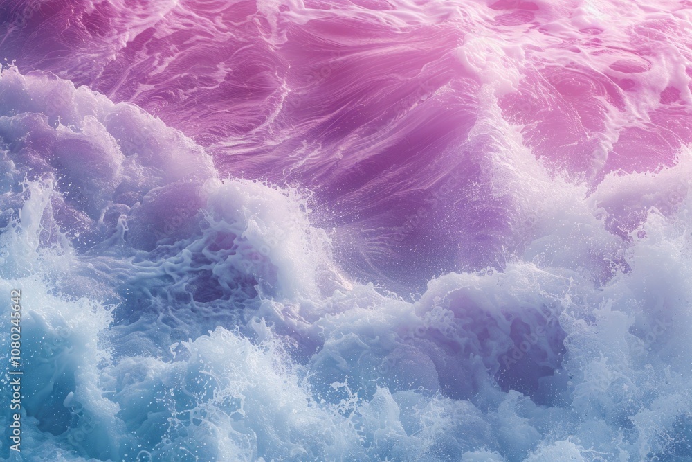 Poster a close-up view of the surface of the water, featuring waves and ripples