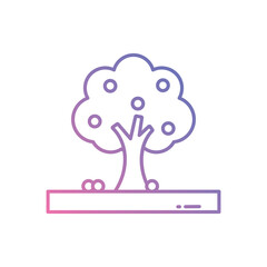 Orchard vector icon stock illustration