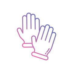 Obraz premium Gardening Gloves vector icon stock illustration