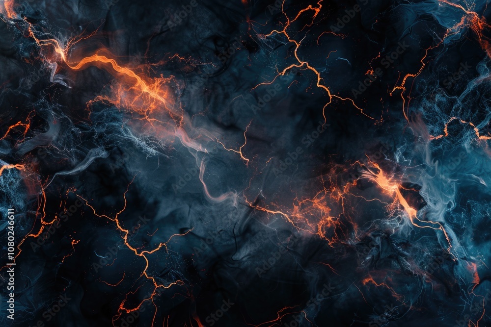 Poster Close-up shot of flames and smoke, suitable for use in graphics and design projects