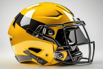 Fototapeta premium Close-up of a football helmet on a white background