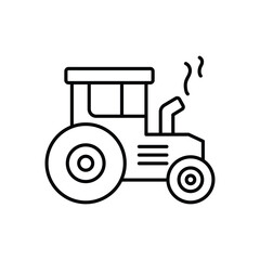Tractor vector icon stock illustration