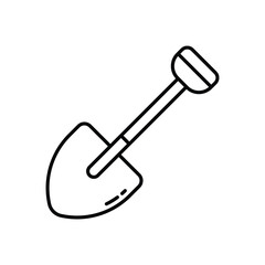 Shovel vector icon stock illustration