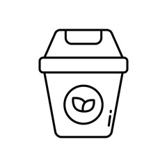Compost Bin vector icon stock illustration