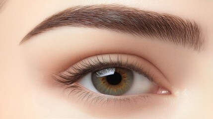 Obraz premium Macro View of Vibrant Yellow and Green Eye, Highlighting Natural Beauty and Intricate Iris Detail, Generative AI