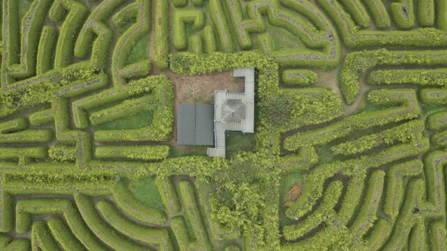 Kildare Maze - Tourist Attraction In Kildare, Ireland - Drone Top Down