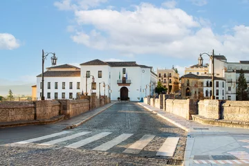 View of the Santo Domingo Convent from the New Bridge in Ronda, Andalucia