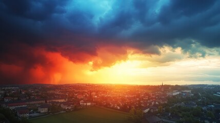 Fototapeta premium Climate-related property insurance, offering support for weather risks