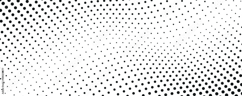 Aufkleber futuristic halftone faded texture grunge pattern made of dots, circles. halftone wave background. cu