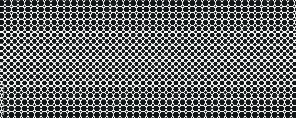 Aufkleber Small circular shape pattern, with vertical size gradient. Halftone effect vector background. Medium dots halftone vector background. Overlay texture.
