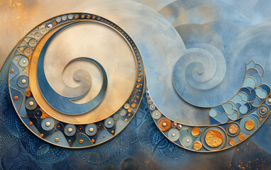 Vintage floral texture art background
