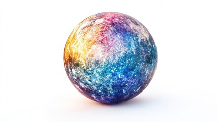 Obraz premium moon, featuring a shimmering surface with vibrant colors and intricate patterns that represent quantum mechanics.