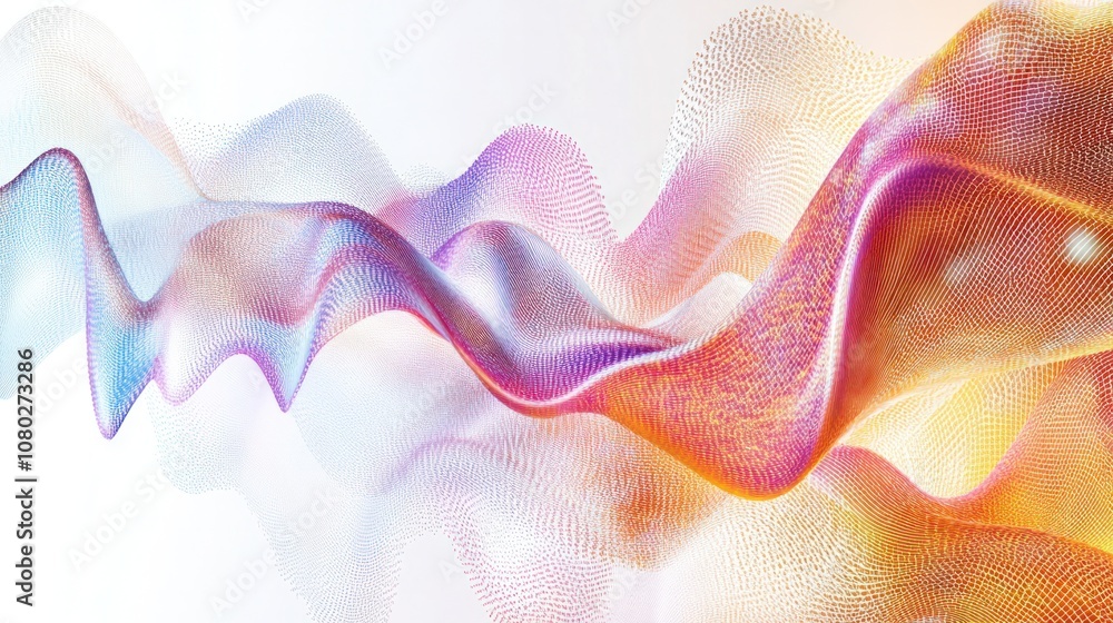 Poster magnetic field, showcasing vibrant waves and particles interacting in a dynamic manner. the backgrou