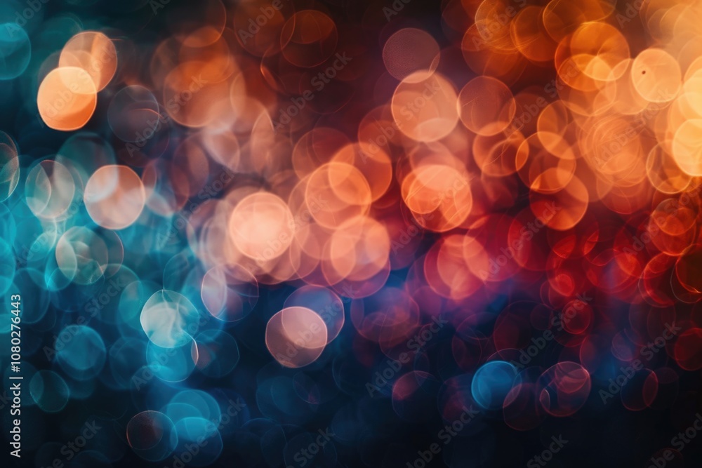 Poster a collection of string lights with a blurred background