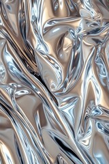 A detailed shot of a polished metallic surface with highlights and reflections