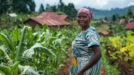 Naklejka premium Small-scale insurance for rural areas, covering essential risks affordably