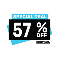 Special deal 57 off price marketing blue color design.