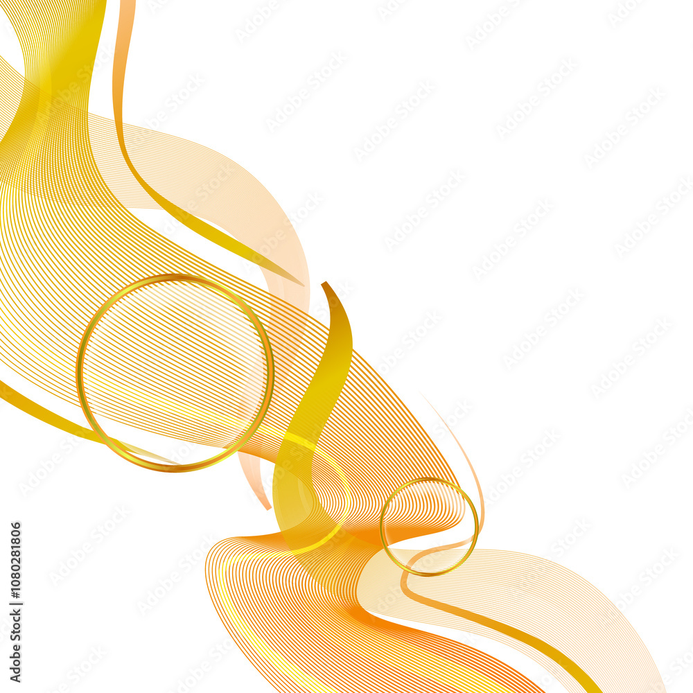 Poster background with orange abstract waves design