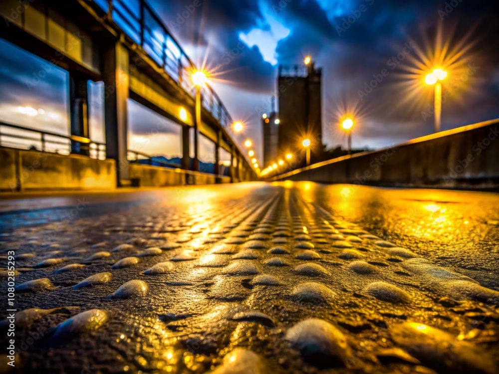 Poster night photography of a textured cement background with irregular patterns and shadows, capturing the