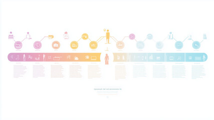 Modern Minimalist Design, Balanced Life Infographic, clear icons representing work and leisure