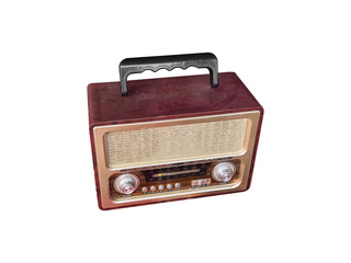 old style radio isolated on transparent background