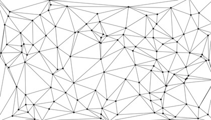 Intricate Web of Technology: Glowing Network of Dots and Lines Illustrating Advanced Digital Connectivity and Data Flow with Abstract, Geometric, and Complex Patterns.