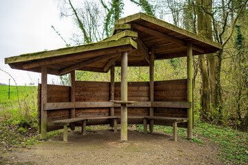 Schutzhütte am wanderweg
