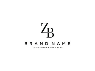 letter ZB logo design vector template