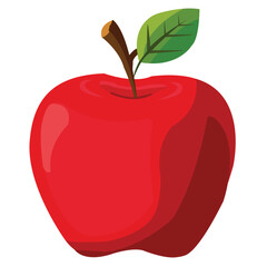 Red apple isolated on white background