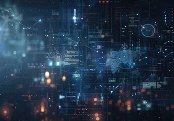 Obraz premium Abstract Digital Network Interface