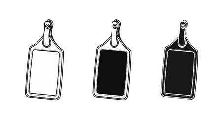 Set of tags with empty space in different colors