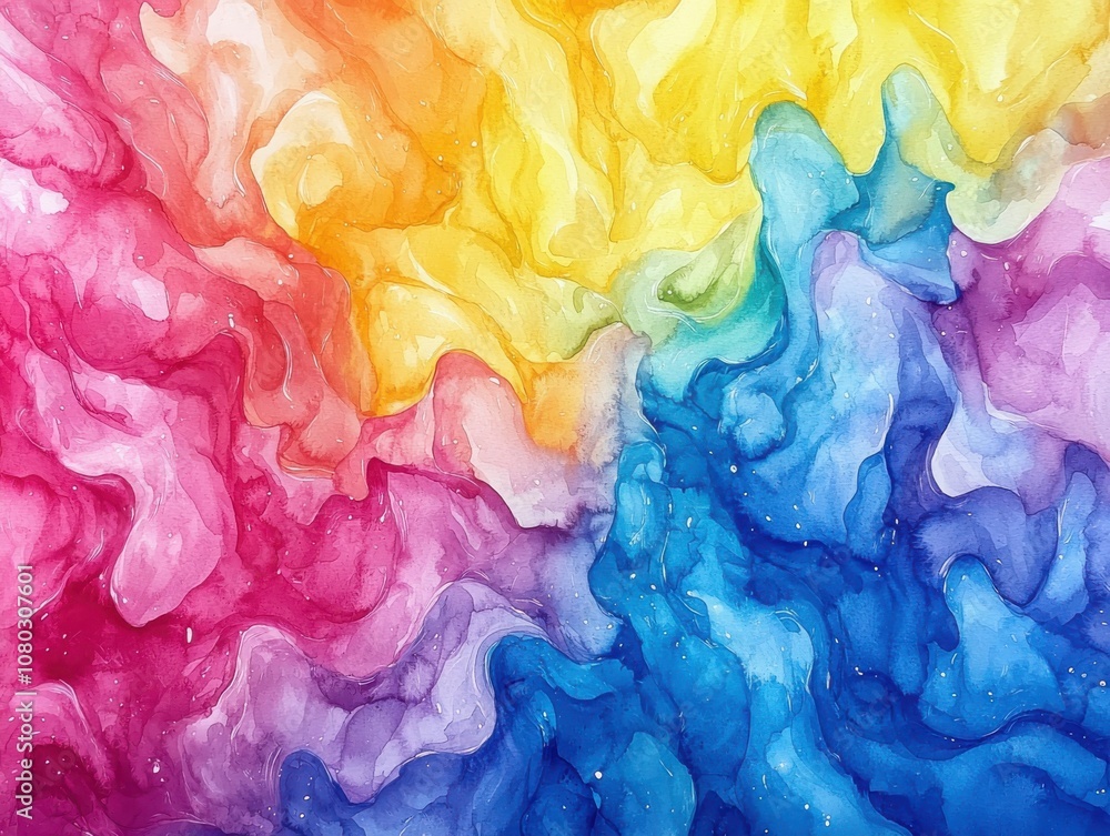 Poster create a serene pastel watercolor background featuring gradient tones for artistic projects