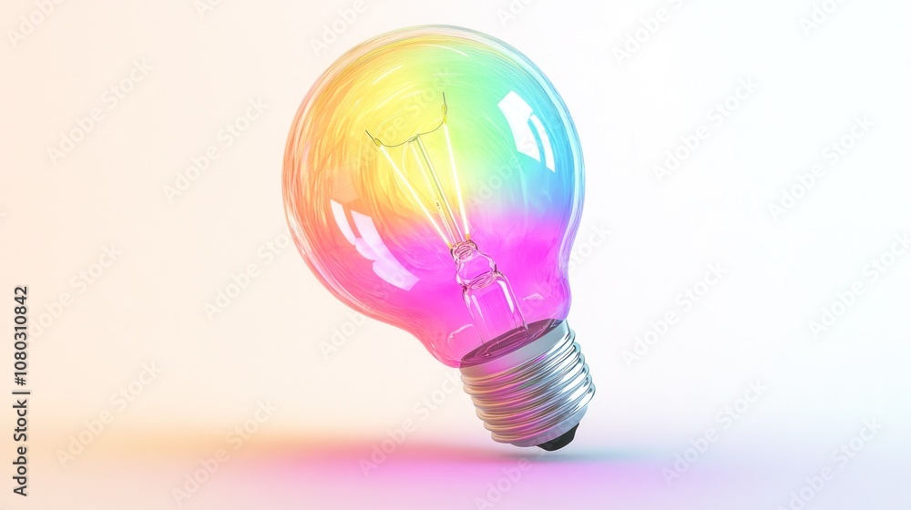 Poster the image of a light bulb with its beam projected outwards is a stunning display.