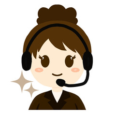 Recepsionist or customer service of profession