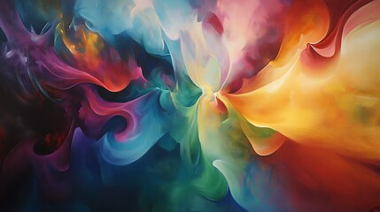 Here's a description for your image.. Abstract vibrant colorful swirls and shapes.