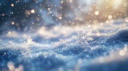 Stunningly beautiful snowflakes scattered all over the ground.