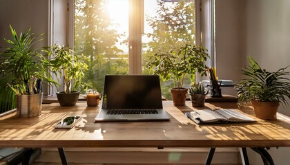 Fototapeta premium Setting deadlines can motivate productivity during desk work. 
