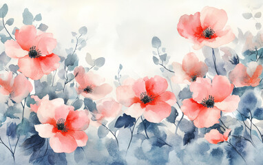 Retro style floral texture art background
