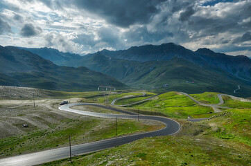 Stelvio Pass (Passo Del Stelvio) in the Italian Alps