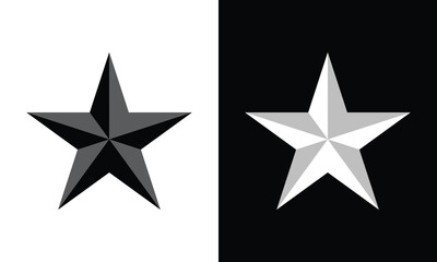 black and white stars