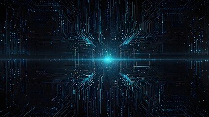 Naklejka premium Ultra futurist tech abstract background. Generative AI