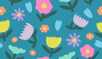 PrintFloral seamless pattern design vector