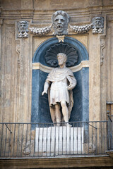 Obraz premium Architecture detail in Piazza Vigliana, Palermo, Italy