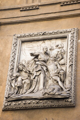 Architecture detail in Piazza Vigliana, Palermo, Italy